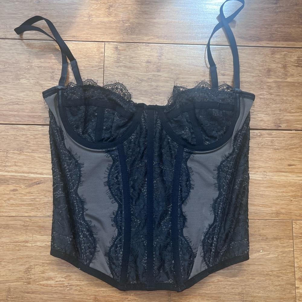 Urban outfitters corset top in black